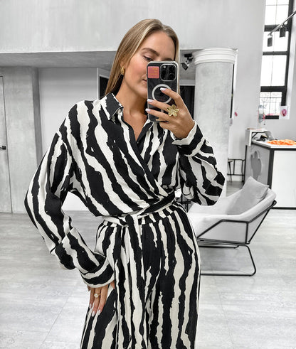 Bold Stripe Coord -  Black