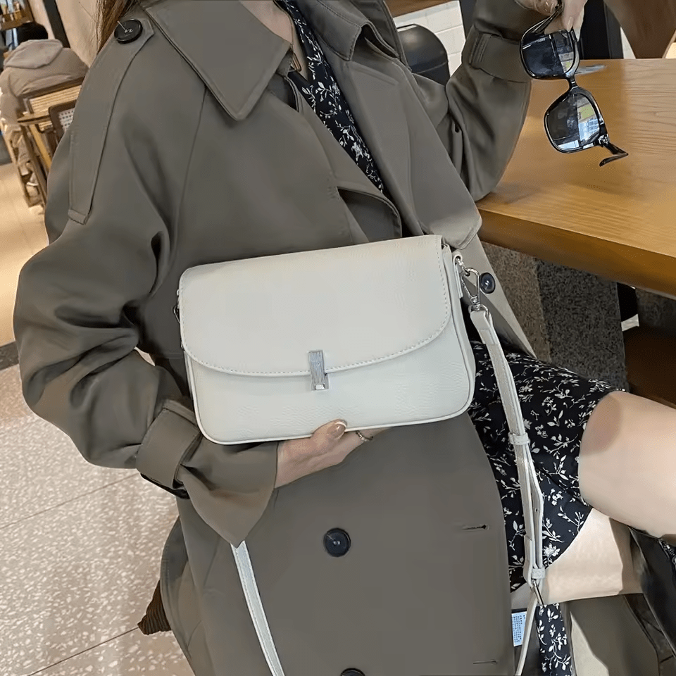 Atelier Leather Shoulder Bag | Small Square Underarm, Cowhide, Zip Closure