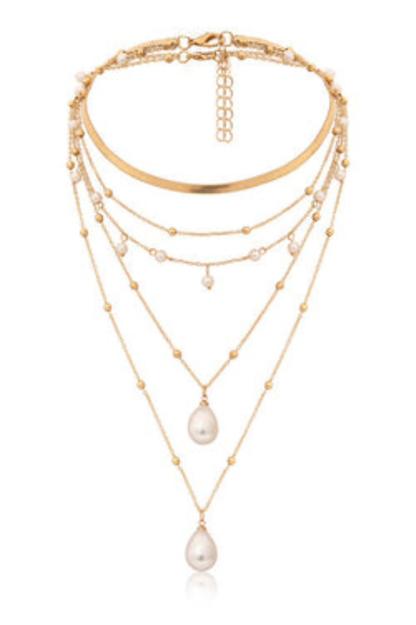 Vintage Chain Pearl Necklace