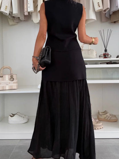 Buttons Vest Top Wide-leg Pants Set 2-piece Sets