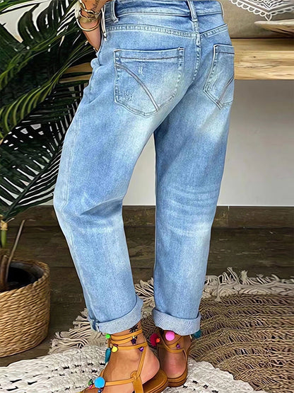 Ripped Street Style Jeans