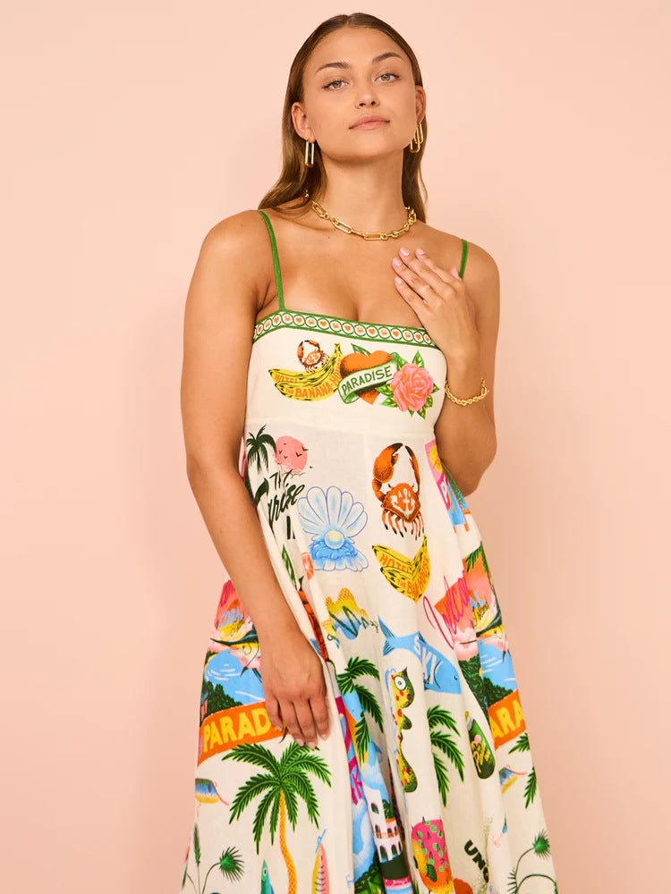 Floweron Dress - Apricot