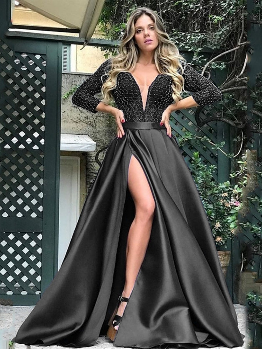 Sequins Lace Formal Dress Maxi Dresses