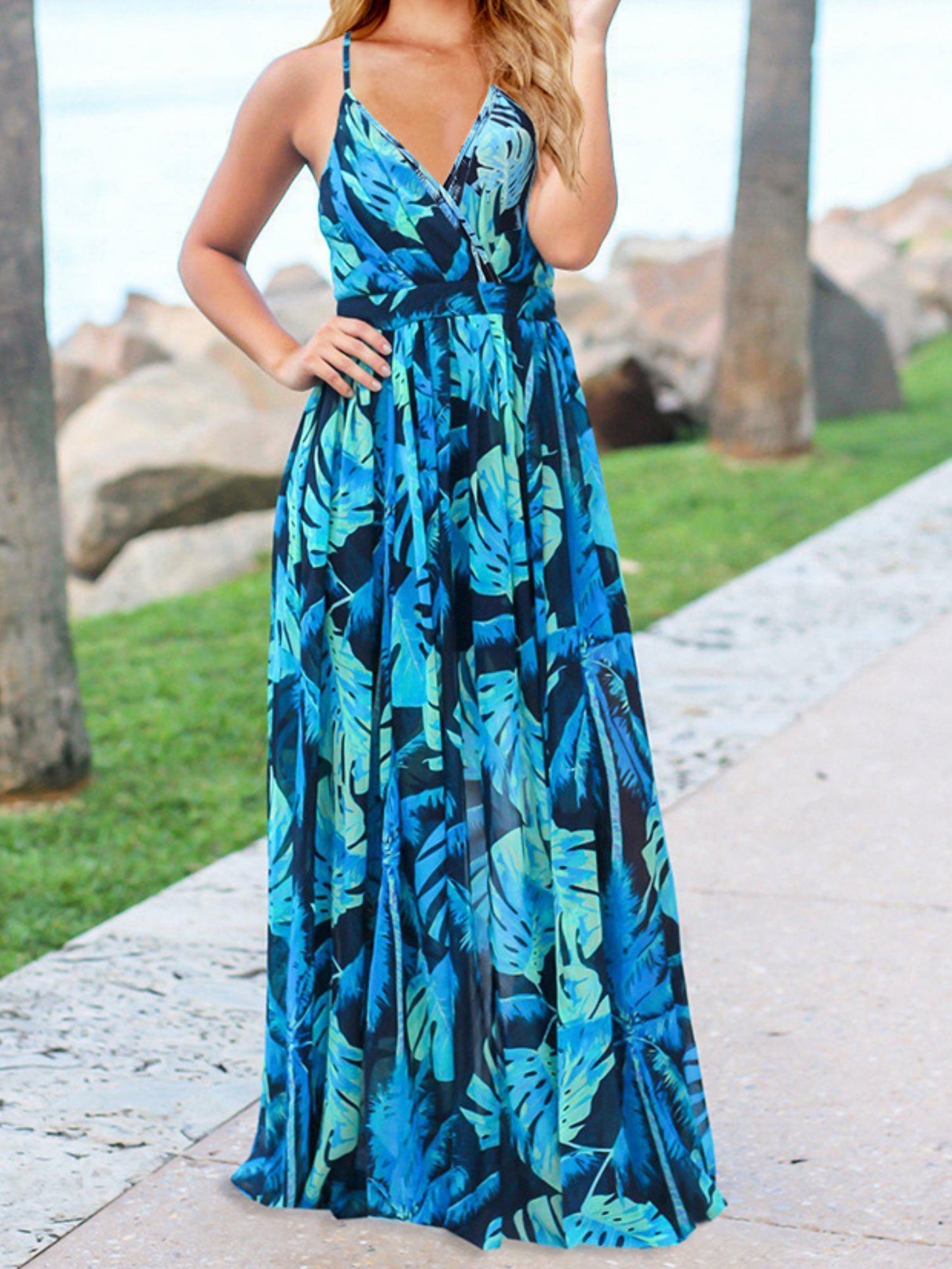 Floral Print Bohemia Camisoles Maxi Dresses