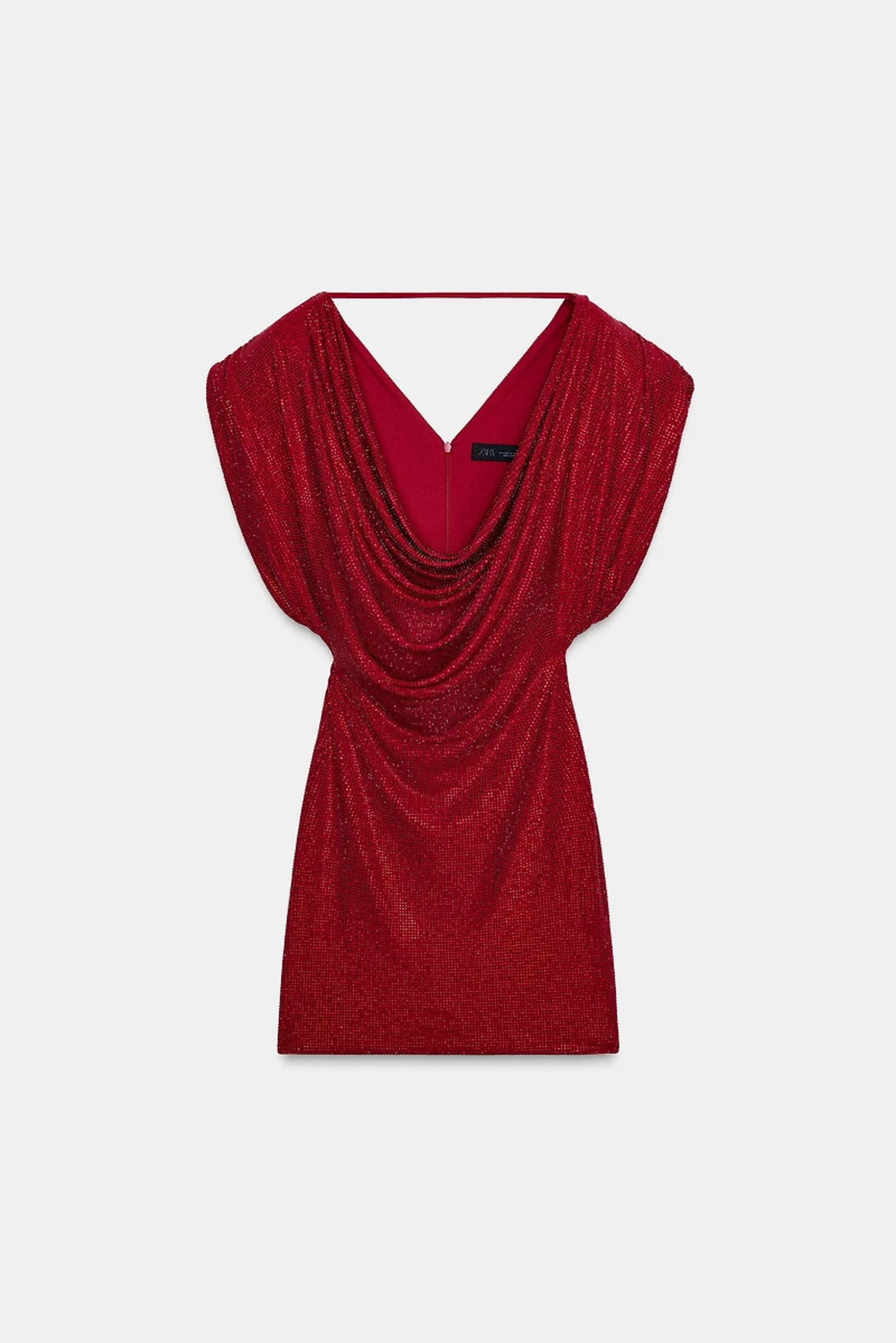 Sparkling Rhinestone Shoulder Pad Mini Dress