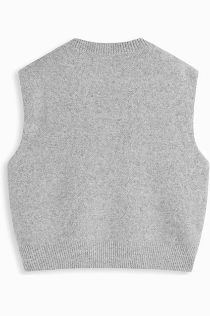 Margovil Crewneck Knitted Pullover Sweater Vest