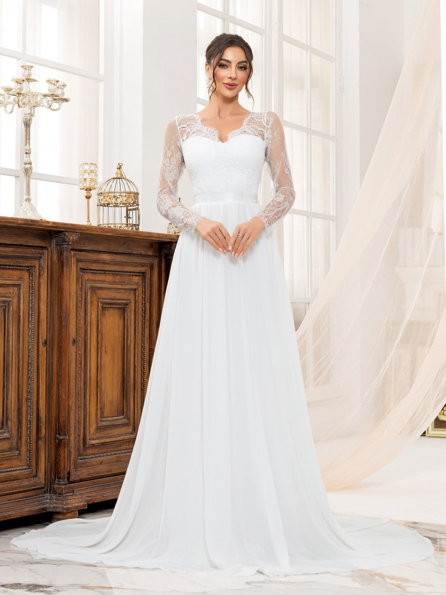 Lace Wedding Dress Formal Dress Maxi Dresses