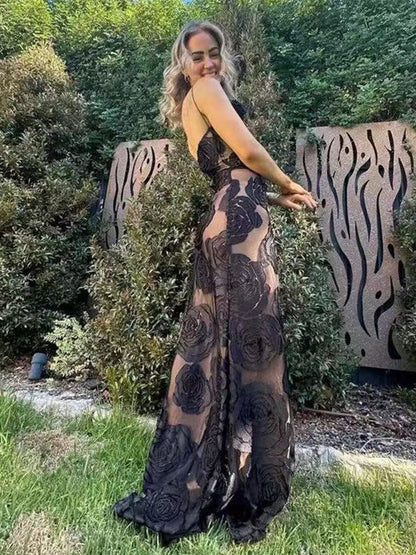Luxe Roselure Mesh Gown