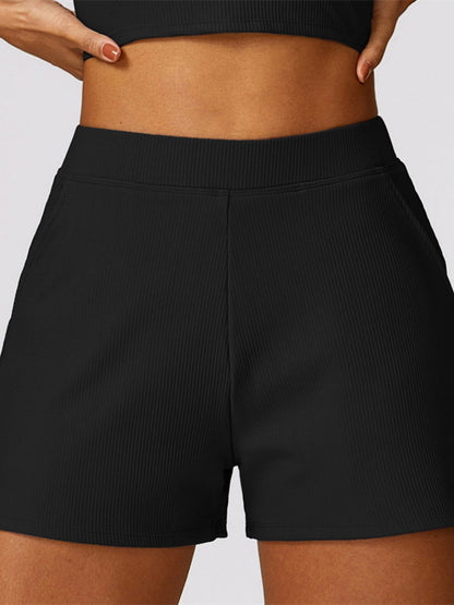 Quick-drying Breathable High-waisted Running, Yoga, And Fitness Shorts
