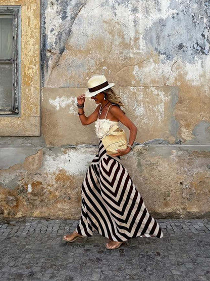 Flowy Stripe Summer Skirt