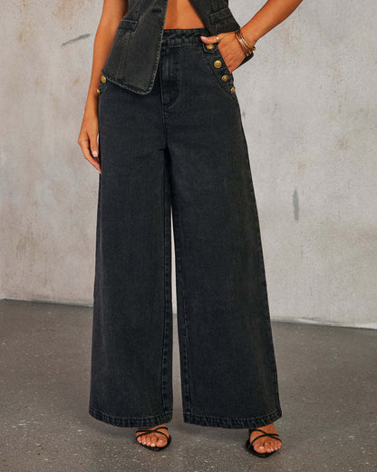 Frenzy Denim Flared Jeans - Black