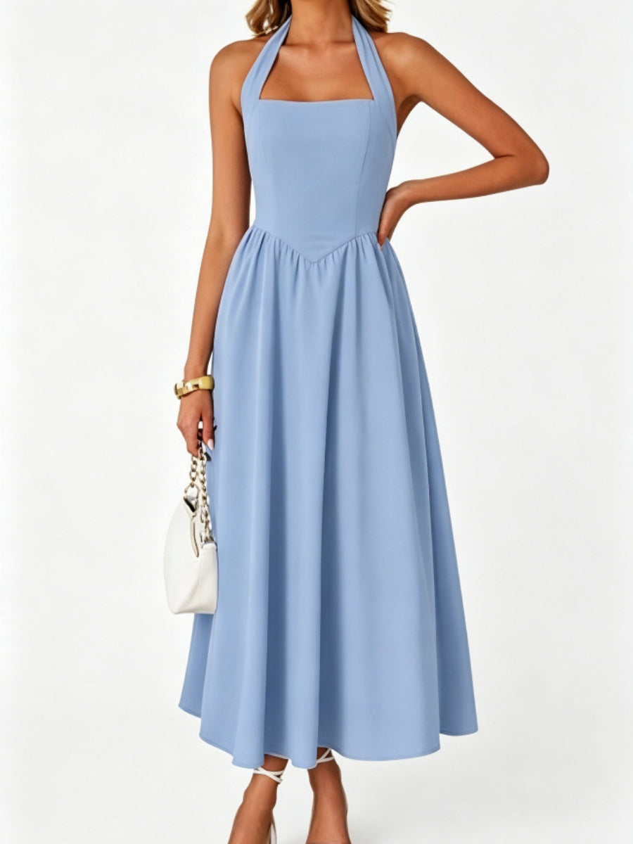 Camisoles Halter Backless Temperament Maxi Dresses