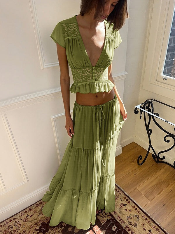 Silk Chiffon Cardigan T-shirt Loose See-through Long Dress With Tie