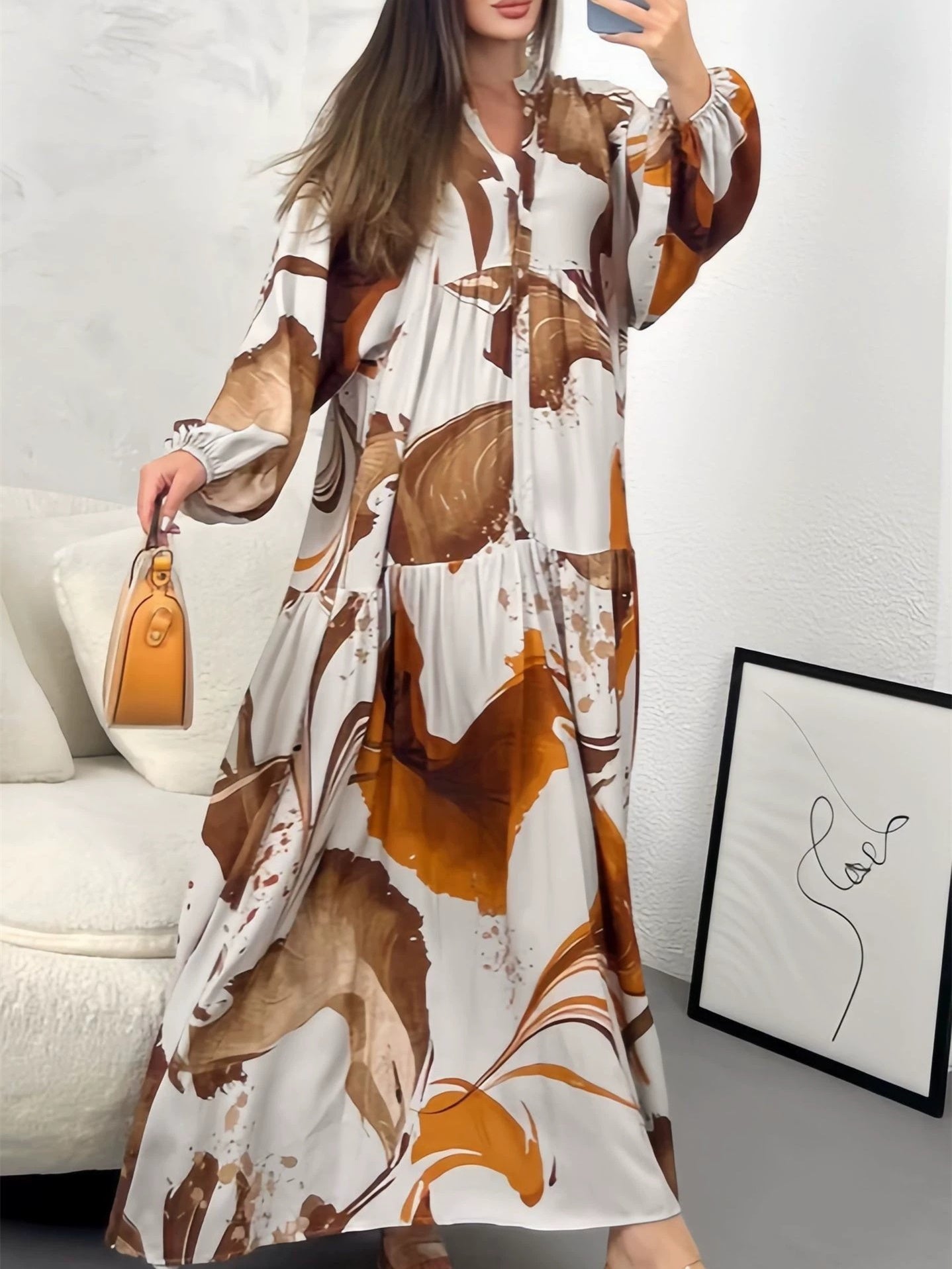 Simple Solid Color Patchwork Dress