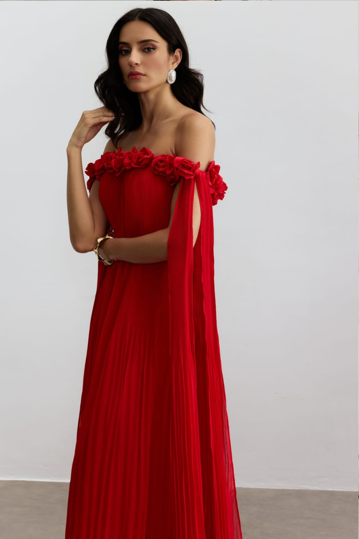 Hilton Chiffon Rose Dress