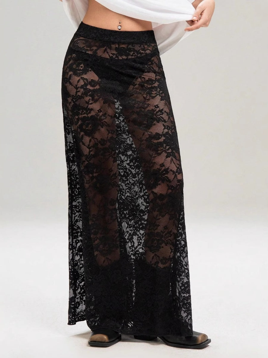 Lace High Waist Perspective Fashion Skirts