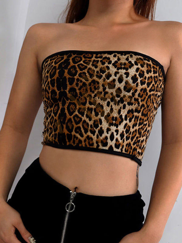 Leopard Print Bandeau Top