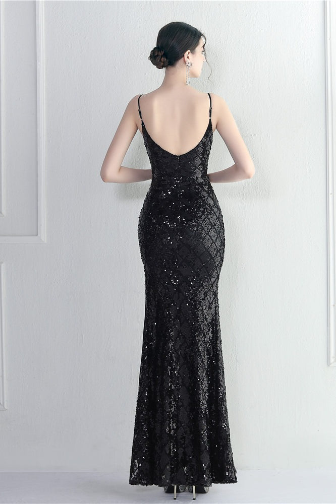 | Iridescent Sequin Bodycon Maxi Dress