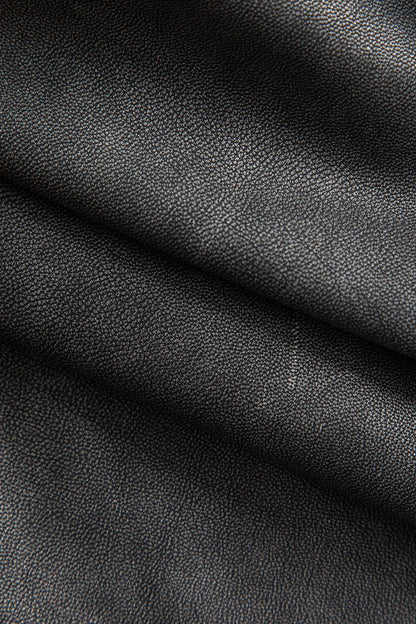 Faux Leather Zipper Retro Jacket