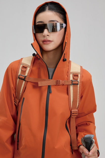 Dopamine Color Block Taped Seam Windproof Waterproof Hiking Jacket