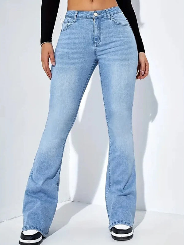 American Retro Micro-Boob Flare Jeans