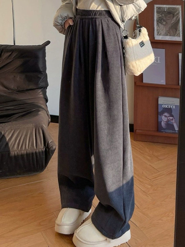 Solid Color Pocket Sweatpants