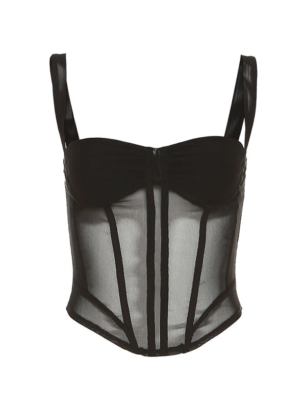 Mesh See Through Slim Fit Tank Top