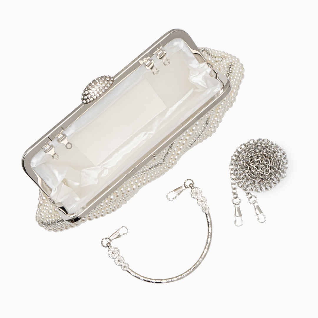 Elegant Pearl Evening Clutch