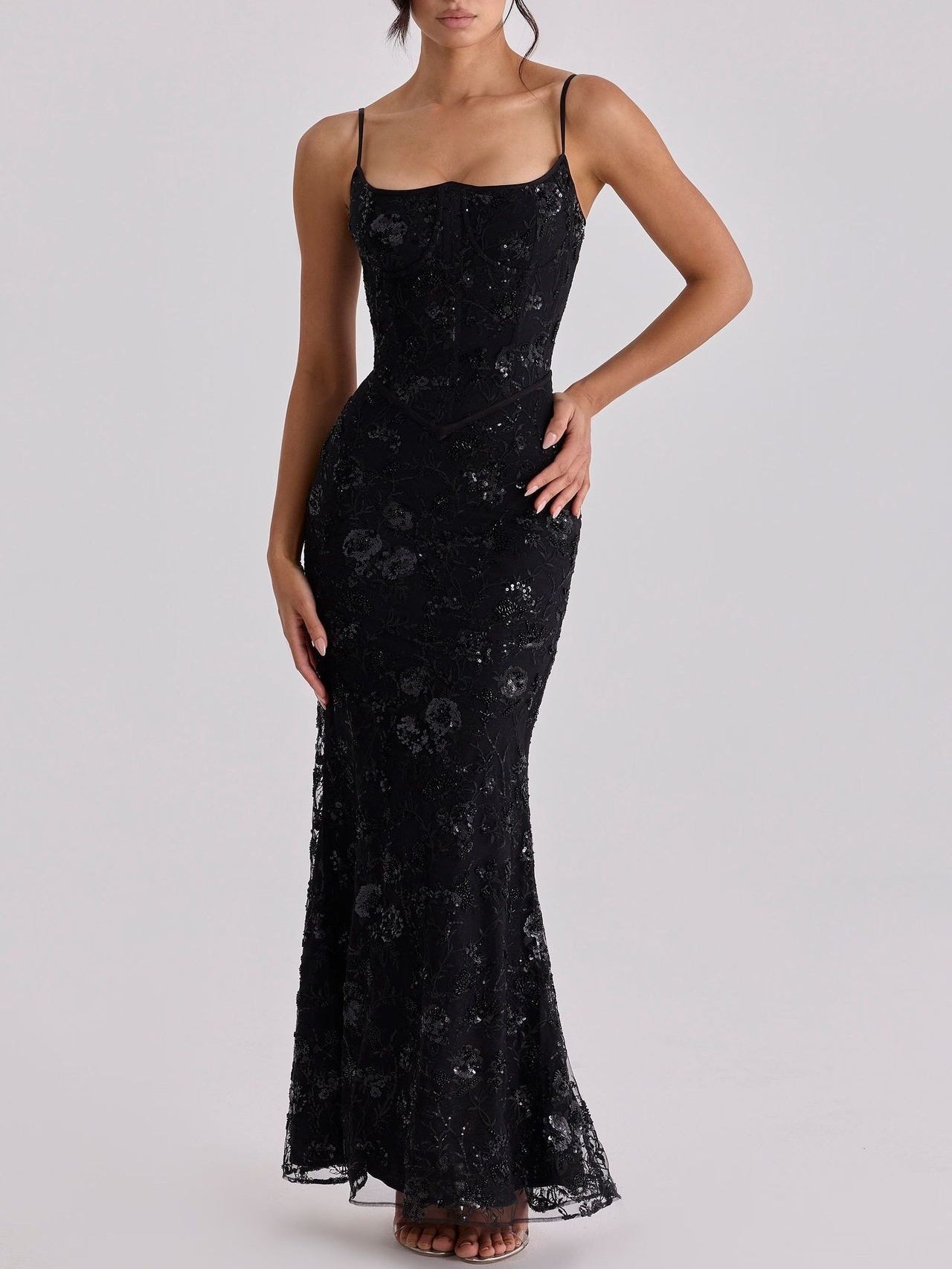 Low-cut Sleeveless Sexy Backless Tie-up Long Dress