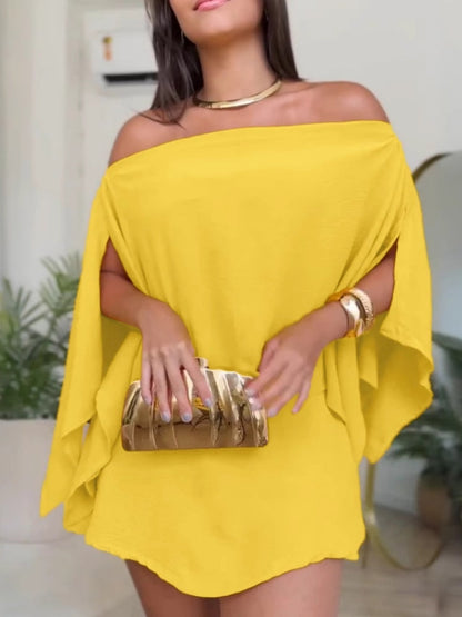 3-Piece Set: Loose-Fitting Top, Bandeau Top & Mini Skirt