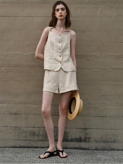 Breathable Linen Hot Pants