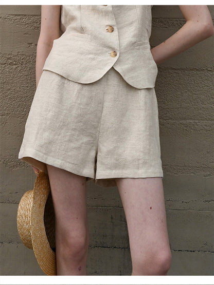 Breathable Linen Hot Pants