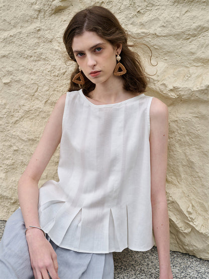 Solid Color Tencel Slim Fit Stretch Tank Top