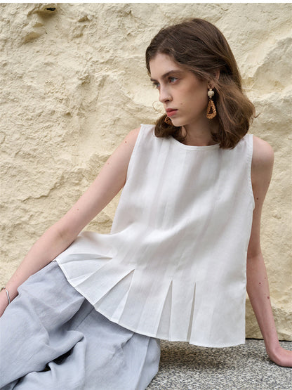 Solid Color Tencel Slim Fit Stretch Tank Top