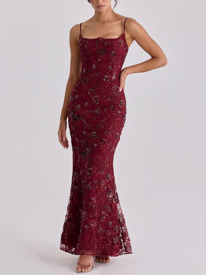 Low-cut Sleeveless Sexy Backless Tie-up Long Dress