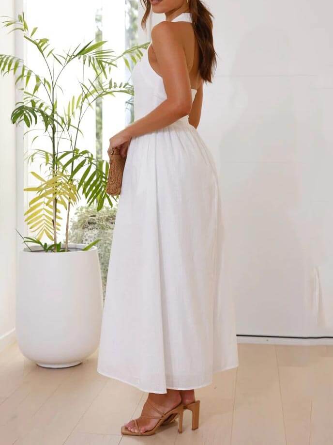 Clara - Halter Neck Midi Dress