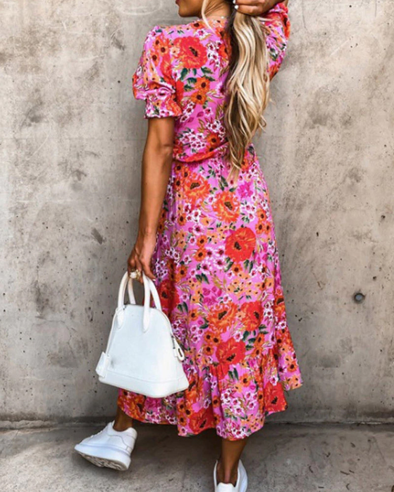 Floral-Rainbow Summer Dress