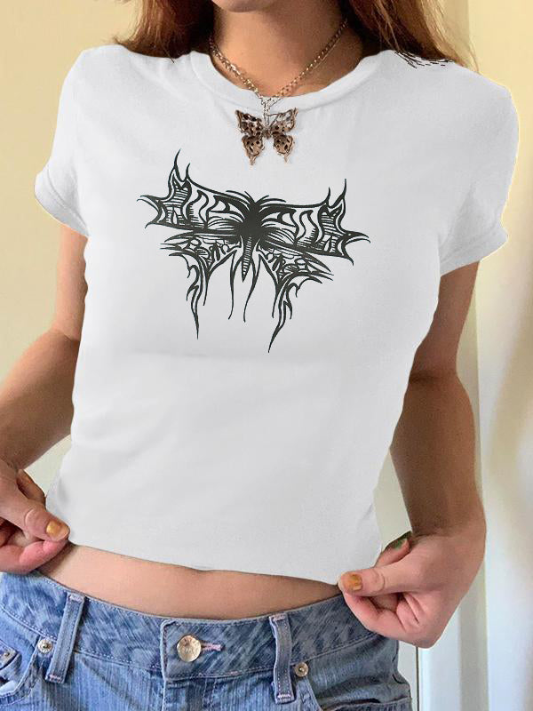 Butterfly Print Short Sleeve Tee