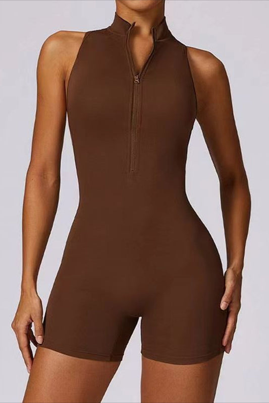 Buttery Soft Backless Zipper Butt Lifting Cutout Jumpsuit