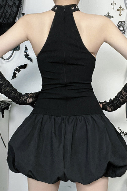 Street Halter Tie Gothic Dress