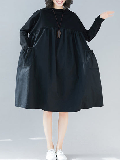 Original Split-Joint Long Sleeve Dress