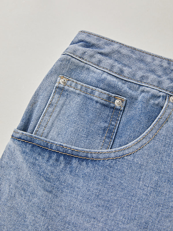 Vintage Blue Micro Denim Skirts