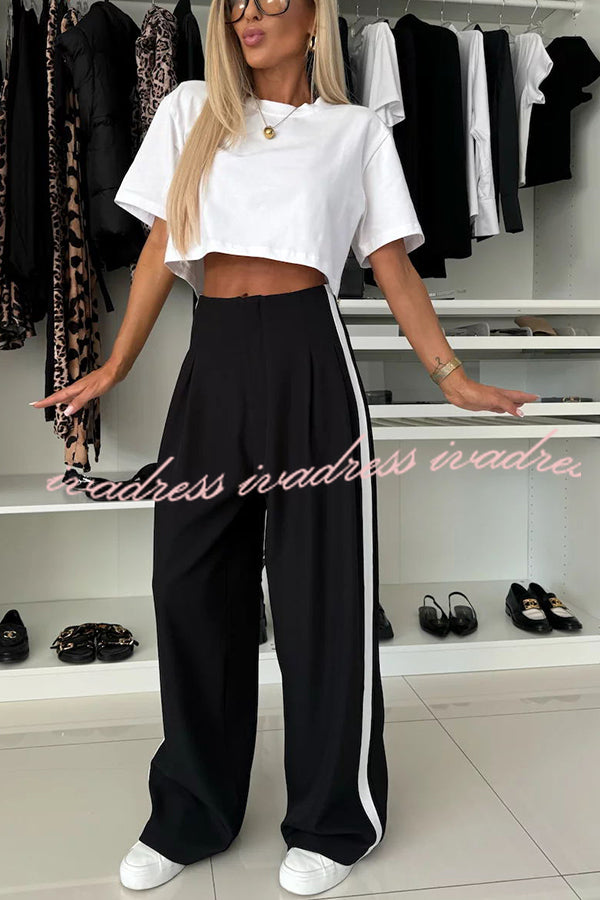 Tayshia Short Sleeve Crop Stretch T-shirt
