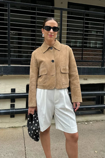 Arletta - Collared Long Sleeves Jacket