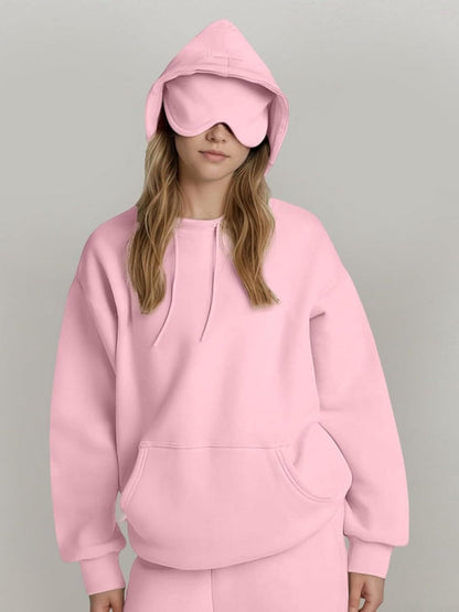Pocket Solid Color Hoodies