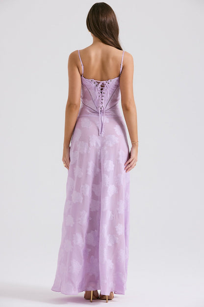 Lace Tie-Strap Romantic Maxi Dress