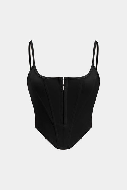 Solid Bustier Corset Tank Top