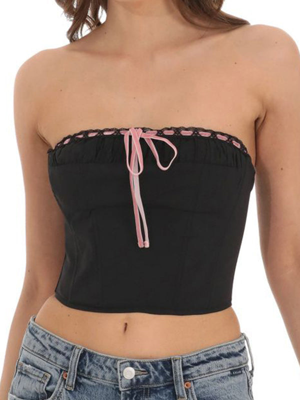 Lace Up Bandeau Top