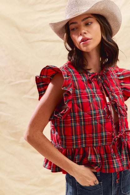 Holly Plaid Vest