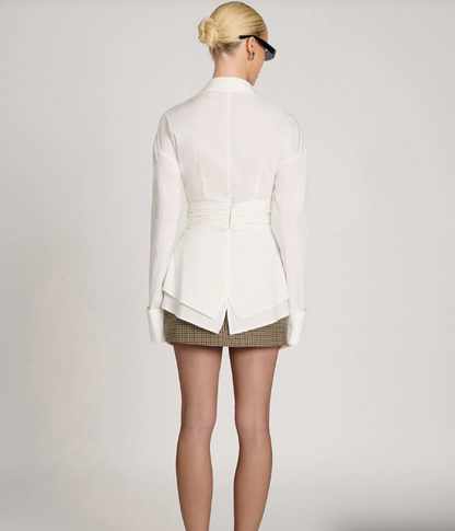 The Vivienne — Draped Waist Shirt